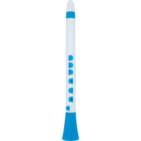 NUVO DooD 2.0 wit-blauw blokfluit in C met kleppen en kunststof riet