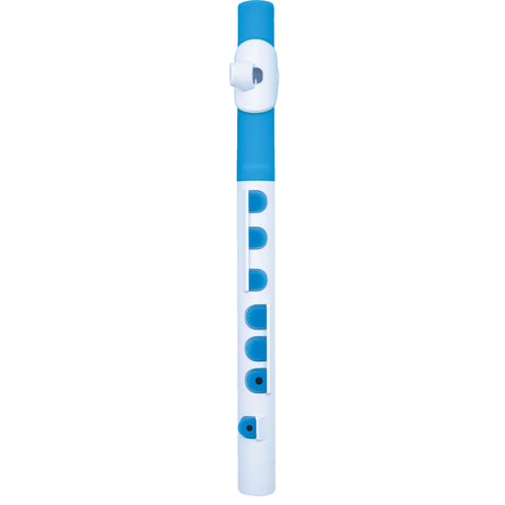 NUVO TooT 2.0 wit-blauw kinder dwarsfluit blokfluit alternatief met kleppen en Firstnote