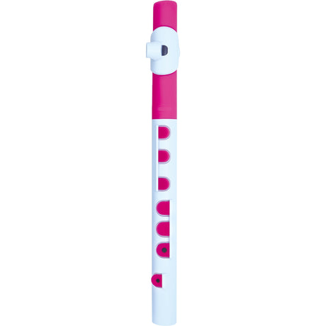 NUVO TooT 2.0 wit-roze kinder dwarsfluit blokfluit alternatief met kleppen en Firstnote