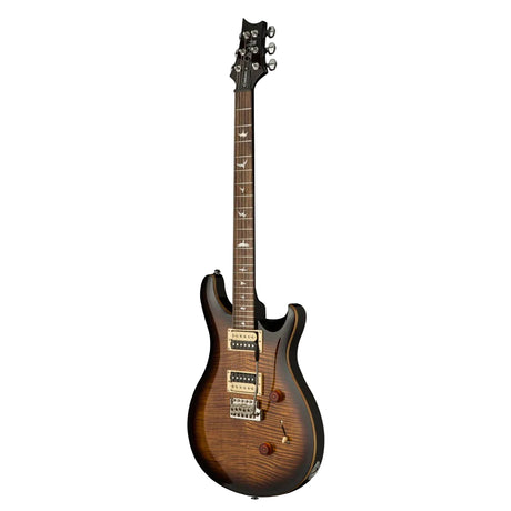 PRS SE Custom 24 Black Gold Burst Elektrische Gitaar met Flame Maple Top inclusief Gig Bag