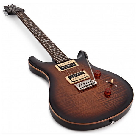 PRS SE Custom 24 Black Gold Burst Elektrische Gitaar met Flame Maple Top inclusief Gig Bag