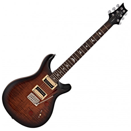 PRS SE Custom 24 Black Gold Burst Elektrische Gitaar met Flame Maple Top inclusief Gig Bag
