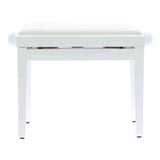 QUIKLOK PB100WHL Piano Bank – Verstelbaar 480-570 mm, Kunstleren Zitting, Hoogglans Wit