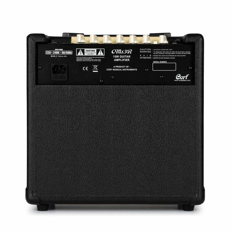 Cort CM15RBK 15W Gitaarversterker met 8 inch Speaker, Reverb en 2 Kanalen Zwart