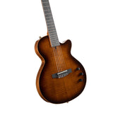 Cort Sunset Nylectric DLX TSB Nylon Elektrische Gitaar Solid Sitka Spruce met Flamed Maple Tobacco Sunburst