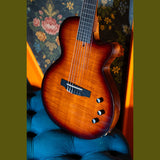 Cort Sunset Nylectric DLX TSB Nylon Elektrische Gitaar Solid Sitka Spruce met Flamed Maple Tobacco Sunburst