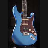 Patina PS-7 LPB R S-style Elektrische Gitaar HSS Alnico V Nitro Relic Paulownia Body Roasted Maple Hals Lake Placid Blue