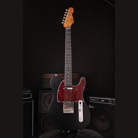 Patina PT-3 BK T-style Elektrische Gitaar SS Alnico V Nitro Paulownia Body Roasted Maple Hals Zwart