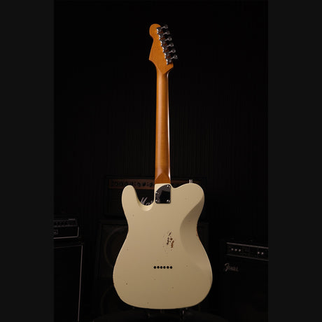 Patina PT-6 OW R T-style Elektrische Gitaar SS Alnico V Nitro Relic Paulownia Body Roasted Maple Hals Olympic White