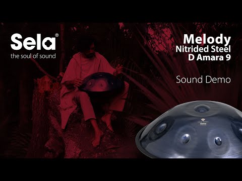 Sela SE 221 Nitrided Steel Handpan D Amara 440 Hz donkergrijs met gevoerde draagtas