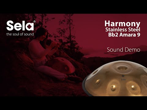 Sela SE 300 Stainless Steel Handpan Bb2 Amara 440 Hz goud handgemaakt met gevoerde draagtas